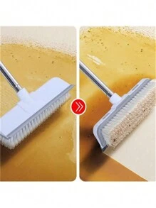 1 pièce (2-en-1) Brosse de récurage de sol à long manche avec des poils raides pour un nettoyage en profondeur des terrasses, salles de bains, baignoires, carrelages, joints, cuisines, piscines, patios, garages - Gris - Pour les propriétaires et les passionnés de nettoyage - Idéal pour le nettoyage intensif - Excellent cadeau pour le réchaud, la décoration de la salle de bain, la décoration d'automne, la rentrée scolaire