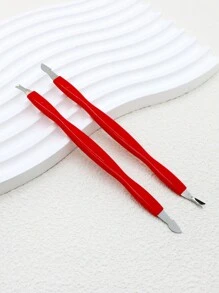 10/20 stuks set nieuwe plastic dubbele kop nagelriemduwer & roestvrijstalen V-vormige schraper, voetverzorging dode huid verwijderaar tools, meerkleurige opties voor thuisgebruik en professionele nageltechnicus