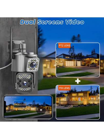 SWVW 8MP 4K HD Dual Lens 10X Zoom WiFi IP Camera Night Vision Ai Human Detect PTZ Outdoor Video Camara Wireless V380 Pro CCTV Security Protection view 2