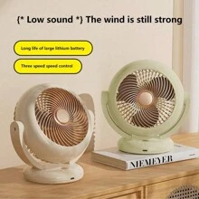 1 件 3 档新款摇头迷你风扇充电长寿命便携式小风扇桌面 USB 台式风扇
