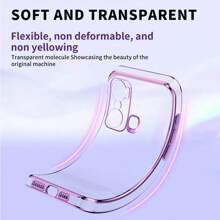 1 件透明磁性电镀防摔可折叠支架手机壳适用于 iPhone 16 15 14 13 12 11 XS XR X 7 8 Plus Pro Max、Galaxy S25 S24 S23 A55 A54 A35 A25 A15 A16 A06 - 紫色陀螺 - 查看 2