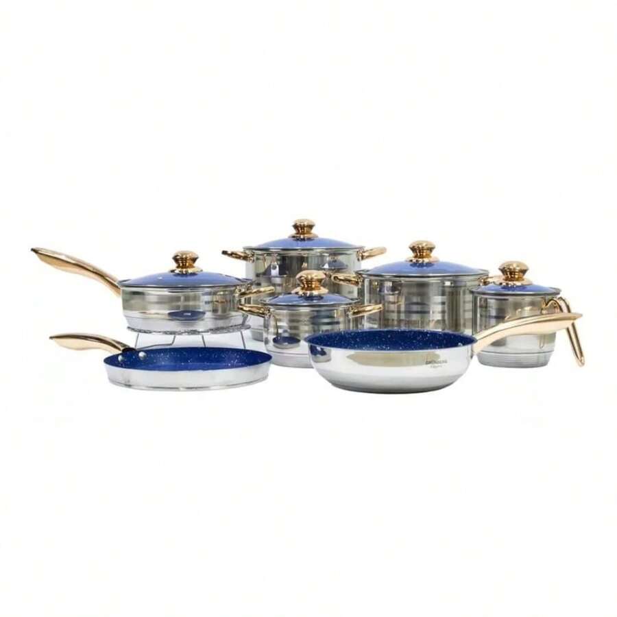 Grumberg Stainless Steel 13-Piece Set - Gold - View 1