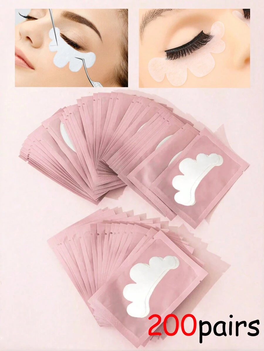 200对云朵形睫毛嫁接隔离垫，不掉毛睫毛嫁接用品，适用于睫毛嫁接、睫毛嫁接工具、睫毛嫁接隔离保护工具
