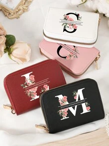 Burgundrote Tasche Charlie Rotwein Roter Umschlag Modische und hochwertige Kartenetui Tasche Leicht zu tragen Münztasche mit mehreren Fächern Reißverschluss Multi-Slot Einfache Kreditkartenfächer Multifunktions Damenbrieftasche Kartentasche Mini Geldbörse Geldbeutel Kartenetui