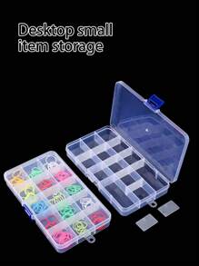 1 个透明 PP 塑料可拆卸 15 格收纳盒，用于珠宝、零件和配件储存
