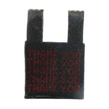 Rhinestone Evening Bag Shiny Printed Thankyou Handbag Women Clutch Handbag For Party Prom - 黑色 - 查看 4