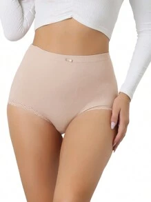 Women's Soft High Waist Underwear Stretch Briefs Underpants Tummy Control Panties