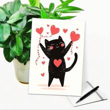 24 piezas Tarjetas de felicitación del Día de San Valentín con sobres - Diseño adorable de gato para todo tipo de ocasiones, perfectas para Año Nuevo, aniversarios, Acción de Gracias y talla grande - Adecuadas para todos