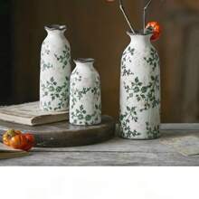 Retro Mini Crackle Ceramic Flower Vase, Single Stem Hydroponic Vase Decor, Rustic Floral Arrangement, Valentine's Day Gift Gifts Birthday Graduation Home Decor Room Decor Glass Vase