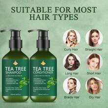 两件套洗发水和护发素 - 蕴含100%纯茶树油，舒缓头皮瘙痒和干燥，不含硫酸盐和对羟基苯甲酸酯 - 男女通用 - 每瓶3.38液体盎司 - 白色 - 查看 6
