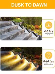 2/6PCS Outdoor Solar Triangle Light, Solar Staircase Light, Solar Landscape Light, 10/13LED IP65 Waterproof Light. Suitable For Courtyard, Villa, Balcony, Garden, Stairs, Streets And Other Outdoor Decorative Atmosphere Lighting., Solar Lights Outdoor