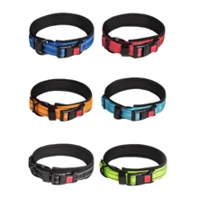Collar reflectante ajustable para perros pequeños, medianos y grandes con hebilla de seguridad de nailon