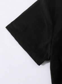 Women's T-Shirt Tatoo  JK Collection Kpop Fans Basic Blouse 100% Cotton Shirt - Black - View 3