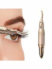 2-In-1 Electric Heated Eyelash Curler & Eyebrow Trimmer, For Women, 2 Temperature Modes, Anti-Scald Design, USB Rechargeable, Ideal Christmas Gift, 140mAh Battery Capacity