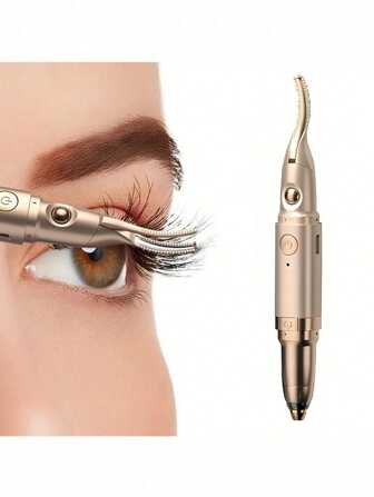 二合一加热睫毛夹和眉毛修剪器，女士专用，电动睫毛夹，两种温度模式，防烫设计，USB充电，是完美的圣诞礼物之选，电池容量140mAh