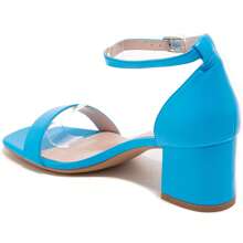 Women's Elegant Solid Color High Heel Sandals, Summer - Blue - View 4