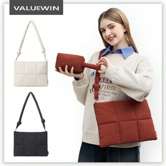 VALUEWIN 舒适蓬松笔记本电脑保护套 13-13.6 15-16 英寸，女士绗缝羽绒笔记本电脑单肩包，枕套适用于 Air M3 2024 M2 M1、Pro M4 Pro/Max，13 英寸 15 英寸保护套