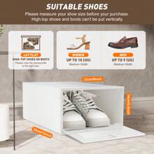 YUNRUX 20X Transparent Shoe Box Stackable Shoe Box Shoe Storage Drawer Shoe Organizers Box Shoe Box - White - View 5