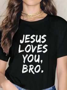 Jesus Loves You Bro Christian Believer Faith God Religious T-Shirt