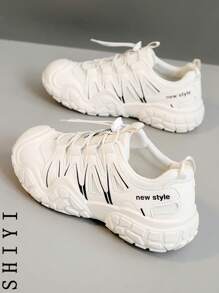 Women's Casual Versatile Comfy Athletic Sneakers With Letter Webbing