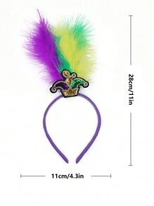 12/6/2/1pc Shiny Party Street PVC Plastic Headbands And Masks, Suitable For Festival Celebration, Outdoor Party, Masquerade Prom - Multicolor - View 14