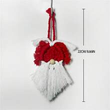 Christmas Handmade Weaving Santa Claus Decoration - Green - Red - View 2