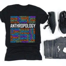 Camiseta de palabras de antropología Camiseta de antropología Regalo de antropología Camiseta de antropología Camiseta sin mangas Sudadera - Negro - Ver 1