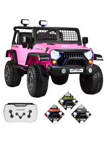 Joykoo Carro a Control Remoto Montable Electrico para Niños Camioneta 12v - Rosa - Ver 1