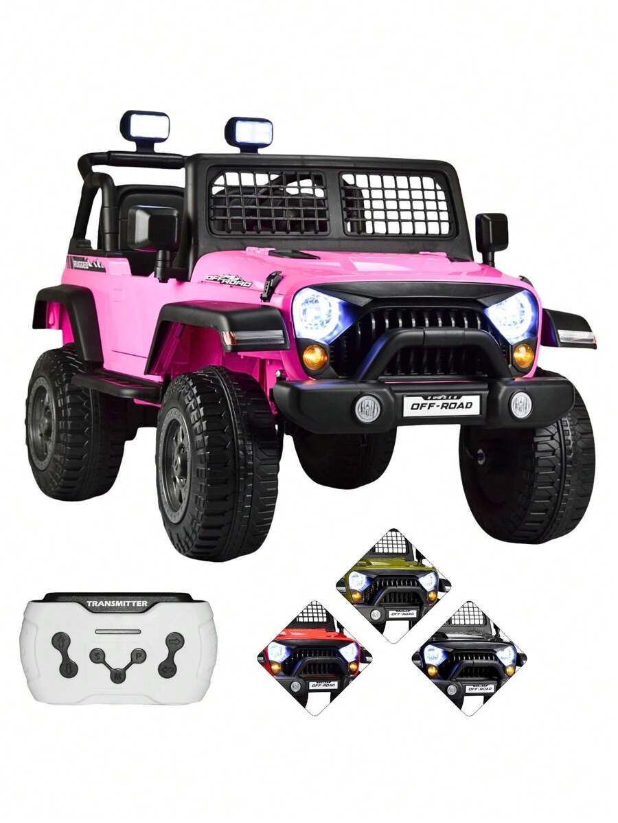 Joykoo Carro a Control Remoto Montable Electrico para Niños Camioneta 12v - Rosa - Ver 1