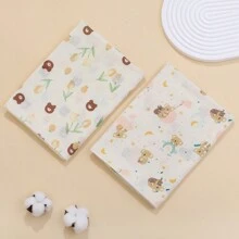 2pcs Swaddle Blankets, Soft Lightweight Infant Newborn Receiving Blanket, Multi-Purpose For Baby Girls & Boys, 31.5" X 31.5", Versatile For Bedding, Bath, Stroller, All Seasons