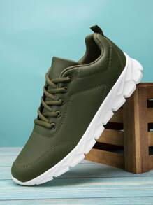 Men's Fashionable Road Running Shoes Non Slip Fitness Shoes Soft And Comfortable Sports Shoes Workout Gym Shoes Lightweight Fitness Shoes Green