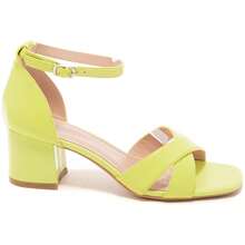 Casual Fashion Solid Color Versatile Open Toe Chunky Heel Women Sandals - Yellow - View 3