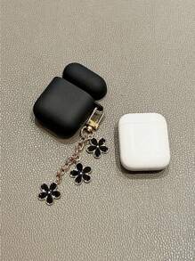 2-In-1 Minimalist Floral Shaped Keychain With TPU Anti-Drop Case & Earphone Cover Compatible With Apple 4