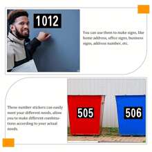 5/10 Sheets 3-Inch Large Size Numbered Stickers, Self-Adhesive Waterproof Number Stickers, Applicable To Mailbox Numbers, House Numbers And Mailbox Signage - Multicolor - View 7