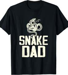 Snake Dad I Snake T-Shirt - 黑色 - 查看 1