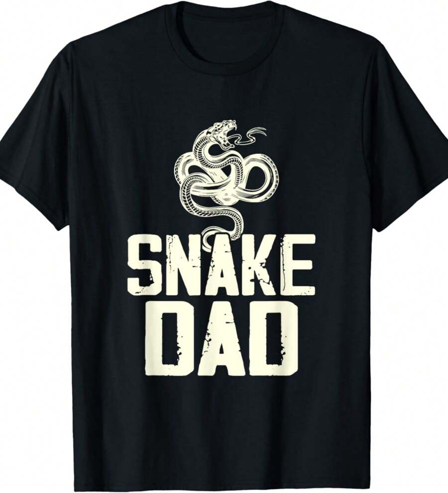 Snake Dad I Snake T-Shirt - 黑色 - 查看 1