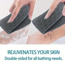 Set de 3 piezas para la espalda: Toalla exfoliante para el baño, esponja de champú, guantes de baño, cepillo corporal duradero para ducha, spa y masaje