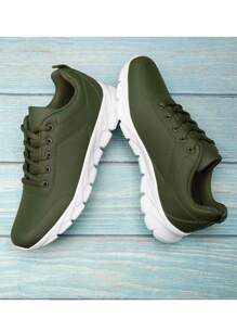 Men's Fashionable Road Running Shoes Non Slip Fitness Shoes Soft And Comfortable Sports Shoes Workout Gym Shoes Lightweight Fitness Shoes Green