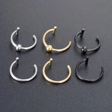 1/3pcs Fake Lip Ring Fake Piercing Stainless Steel Fake Nose Ring Septum Non Piercing Punk Women Body Jewelry