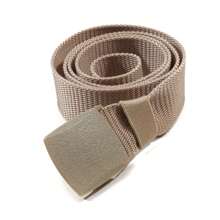 1 pieza Cinturón táctico deportivo para exteriores, cinturón de lona de alta calidad para hombres y mujeres, de secado rápido con hebilla de plástico, para escuela o verano