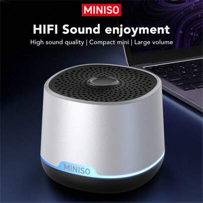 Miniso M100 Portable 5W Spearker,Long Battery Life 8 Hours Music Time Speaker,2 In 1 Stereo Sound Speaker,For Working Running