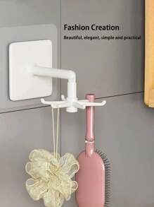 4pcs Damage-Free No-Drill Rotating 360 Degree Hooks Hangers