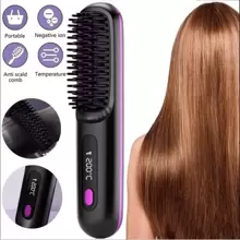 Numoya Portable Straightener Brush-GoBrush PRO, Rechargeable Mini Straightener - Black - View 1