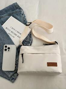 Unisex Bag, Fashionable And Versatile, Shoulder Bag, Multi Compartment Crossbody Bag, Nylon Fabric Anti Splash, Shoulder Crossbody Bag Spring School Supplies Purse Sling Bag