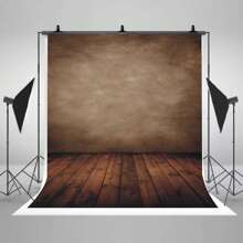 Brown Retro Photography Background, Brown Wooden Floor Background Design, Decorative Portrait Photography Background, Retro Theme Photography Background, Portrait Photography Background, Vinyl Material - Type a - View 6