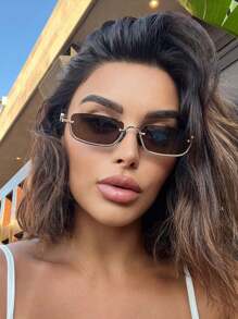 1 Paio di Occhiali vintage in Metallo a Semicerchio, Personalizzabili, Versatili, Adatti per Donne, Ideali per Outfit Autunno/Inverno, Accessori da Spiaggia, Stile Vintage Y2K Tutto-Matching, Business Casual, Vacanze Estive in Spiaggia, Attività all'Aperto, Viaggi - Multicolore - Visualizzare 8