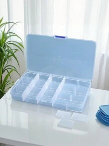 1 个透明 PP 塑料可拆卸 15 格收纳盒，用于珠宝、零件和配件储存