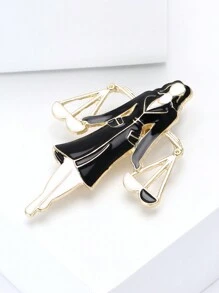 Fashionable Enamel Female Lawyer Brooch For Women Men Dress Suit Accessories Party Banquet Gift