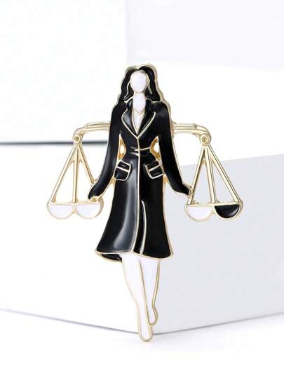 时尚珐琅女律师胸针 适合女士男士礼服西装配饰 派对宴会礼物