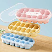 Silicone Ice Tray With Lid 12 Compartments DIY Cube Mold Square Shape - SORTIDOS - View 4